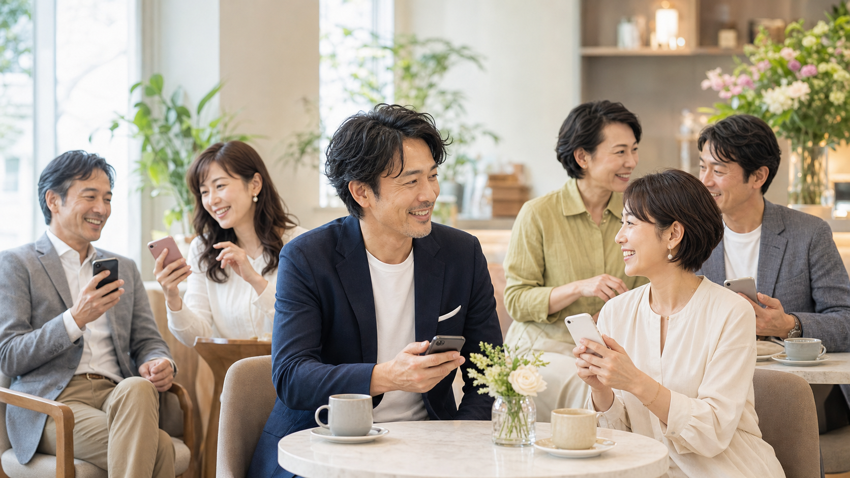 30代以上の大人向けマッチングサービスをイメージしたビジュアル