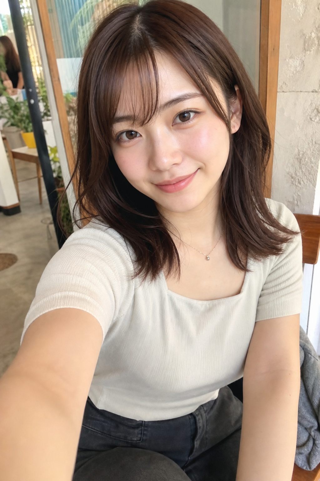 自然体の女性プロフィール写真風メインビジュアル